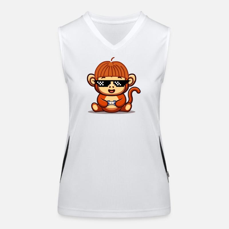 Gaming Affe Funktionelles Kontrast-Tank Top für Frauen