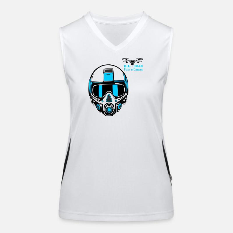 Drohnenpilot 2 Funktionelles Kontrast-Tank Top für Frauen