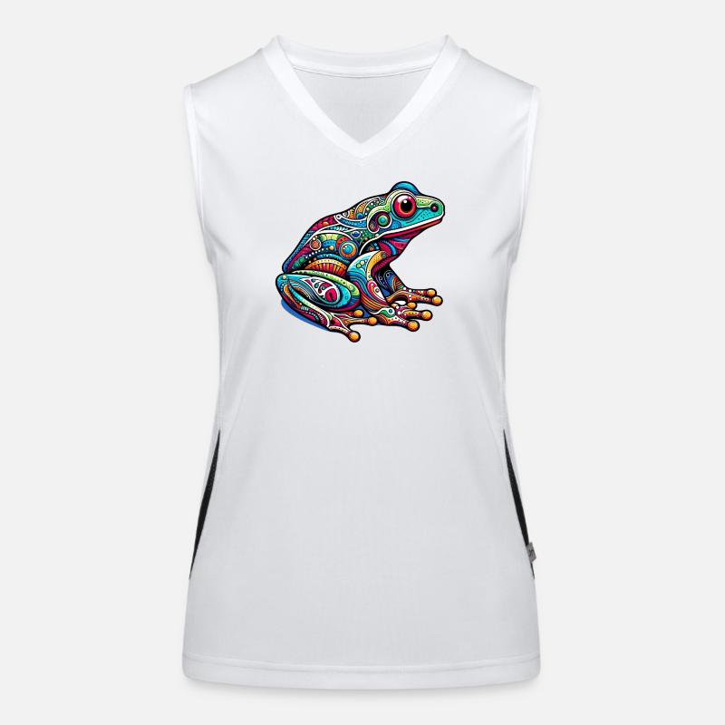 Frosch Funktionelles Kontrast-Tank Top für Frauen