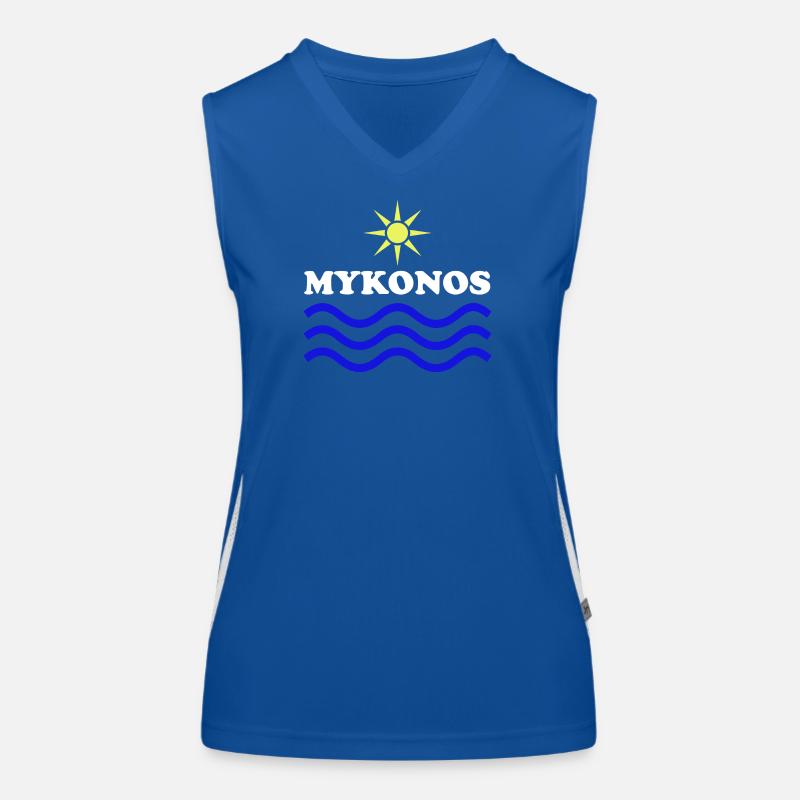 MYKONOS-GRÈCE Eau Solaire Débardeur respirant contrasté Femme