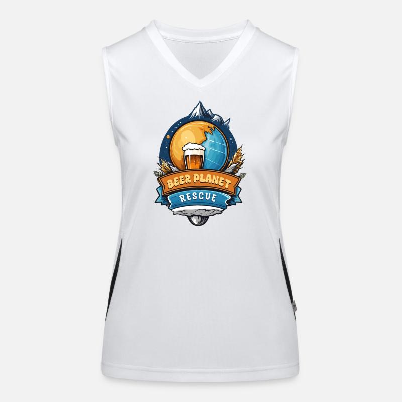 Beer Saving the Planet Women's Functional Contrast Tank Top