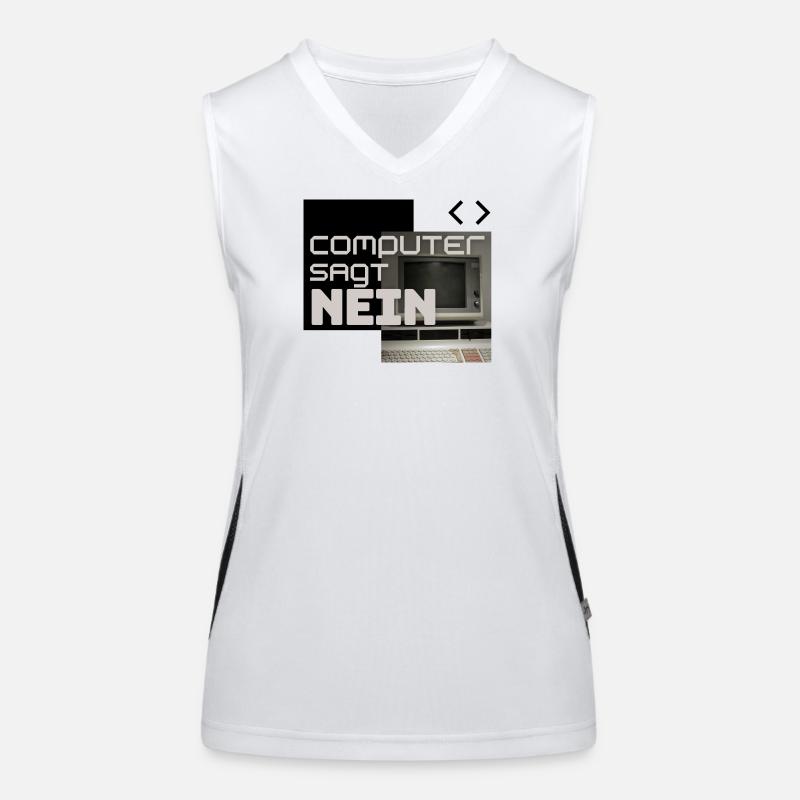 Computer Says NO (Retro) Women's Functional Contrast Tank Top