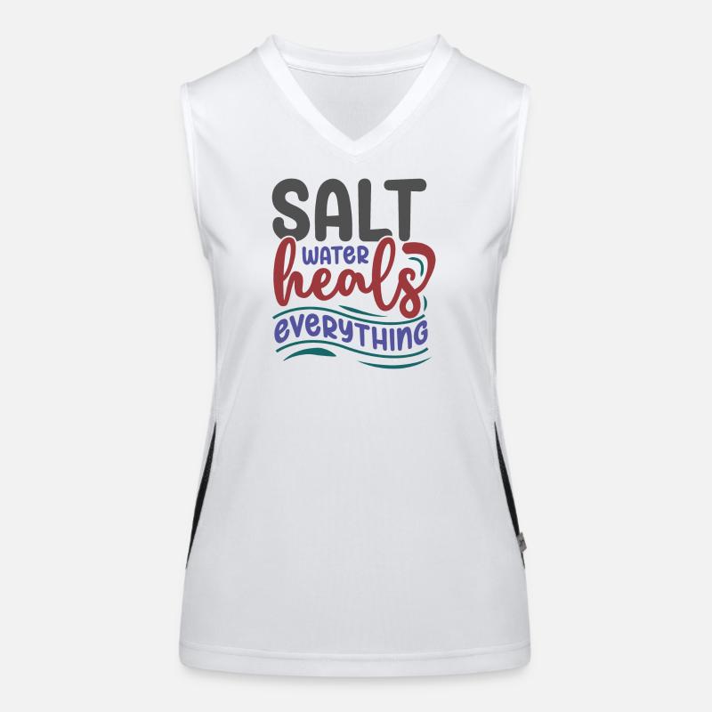 Salt Water Heals Everything Women's Functional Contrast Tank Top