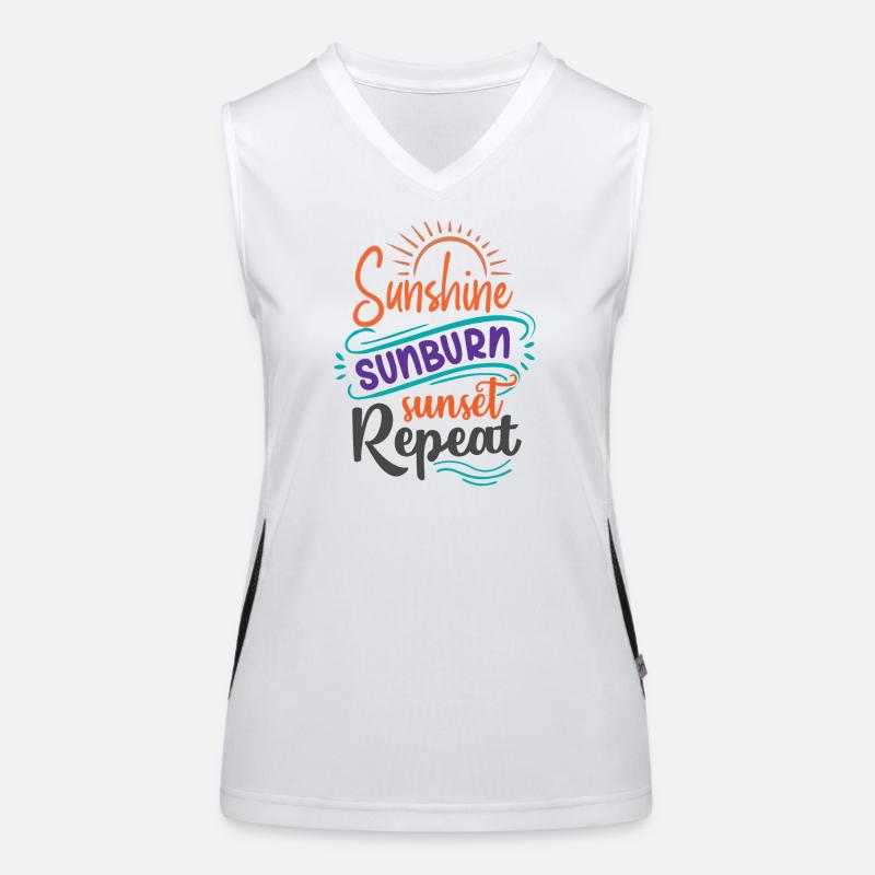 Sunshine Sunburn Sunset Repeat Women's Functional Contrast Tank Top