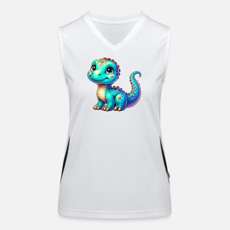 Dinosaur Women's Functional Contrast Tank Top