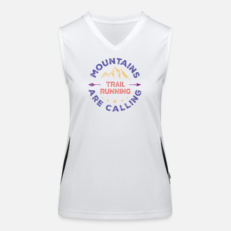 Trailrunning - Berge rufen Funktionelles Kontrast-Tank Top für Frauen