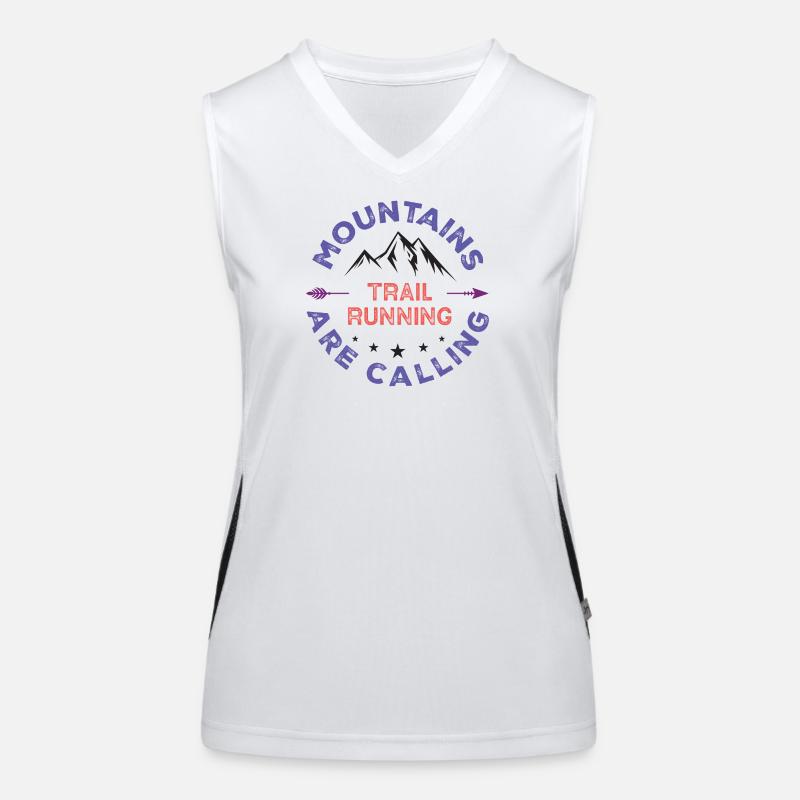 Trailrunning - Berge rufen Funktionelles Kontrast-Tank Top für Frauen