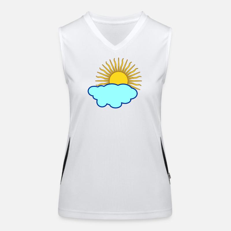 Sonne hinter Wolke Funktionelles Kontrast-Tank Top für Frauen