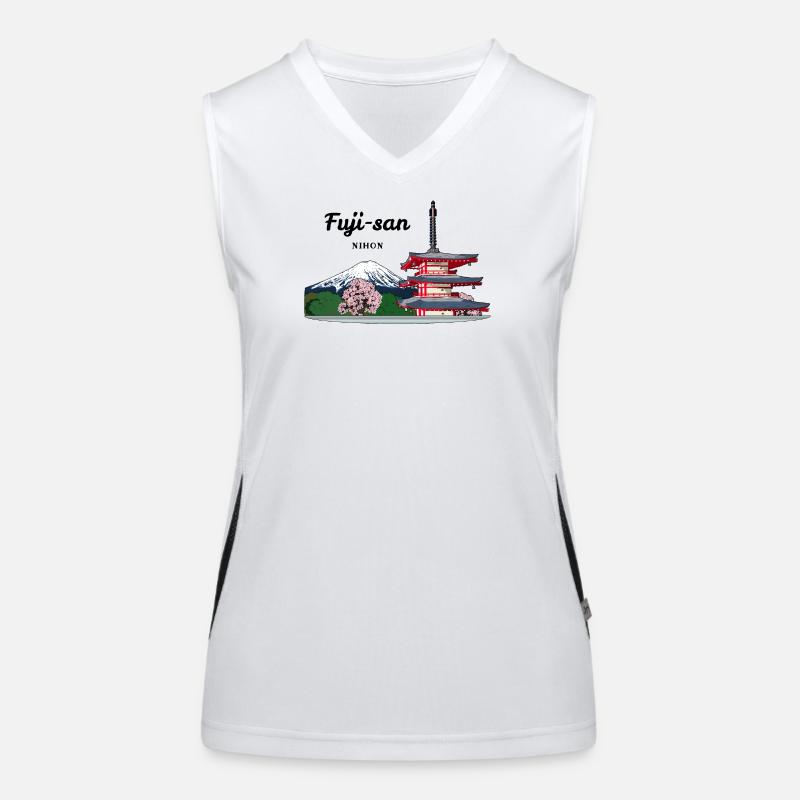 Berg Fuji, Japan, Pagode Funktionelles Kontrast-Tank Top für Frauen
