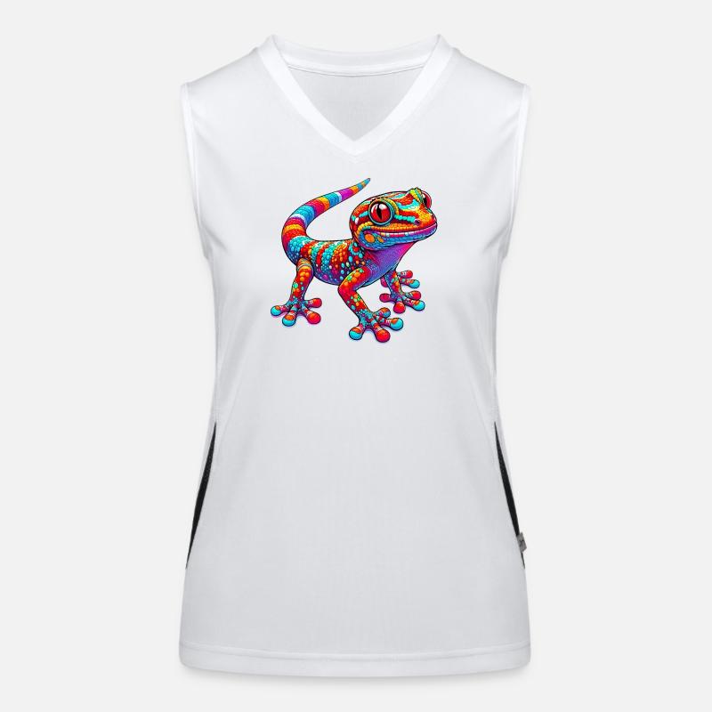 Gecko Funktionelles Kontrast-Tank Top für Frauen