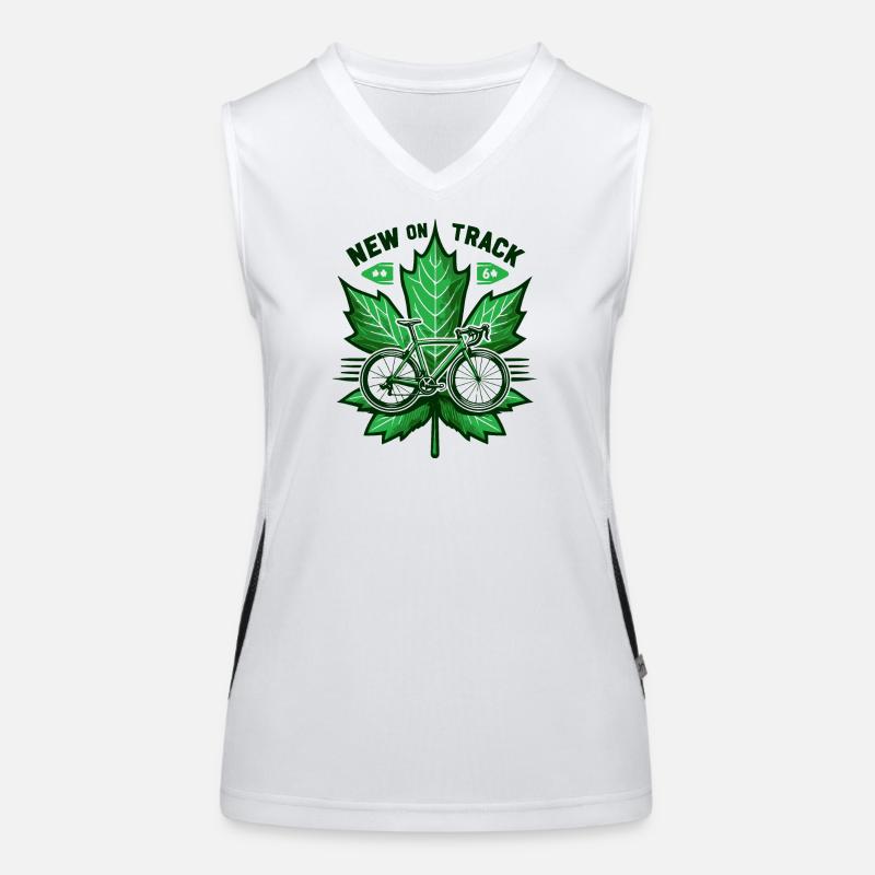 Conception du logo Cycling Leaf Débardeur respirant contrasté Femme
