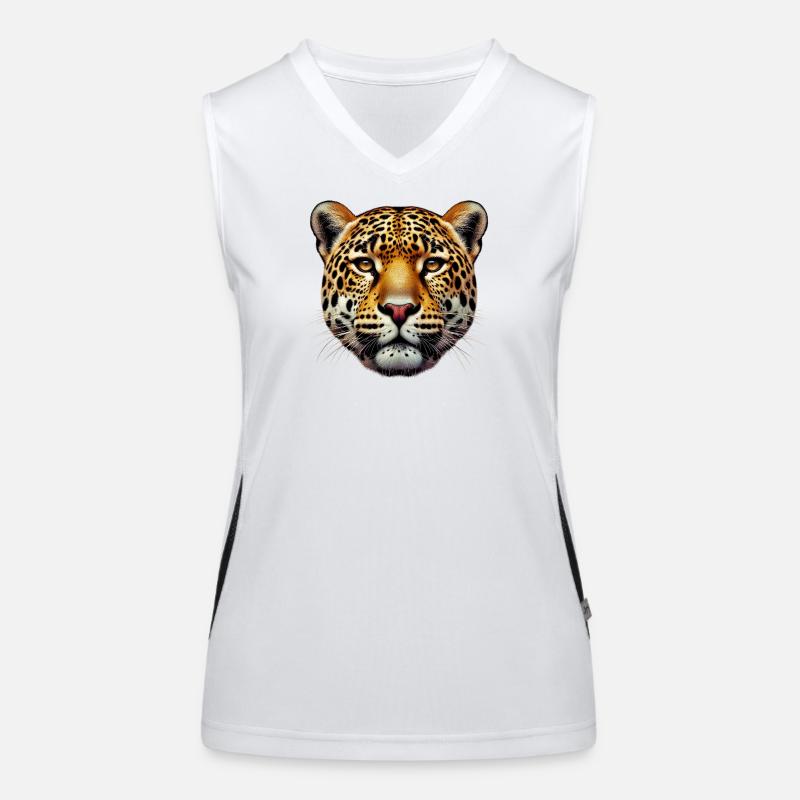 Léopard Débardeur respirant contrasté Femme