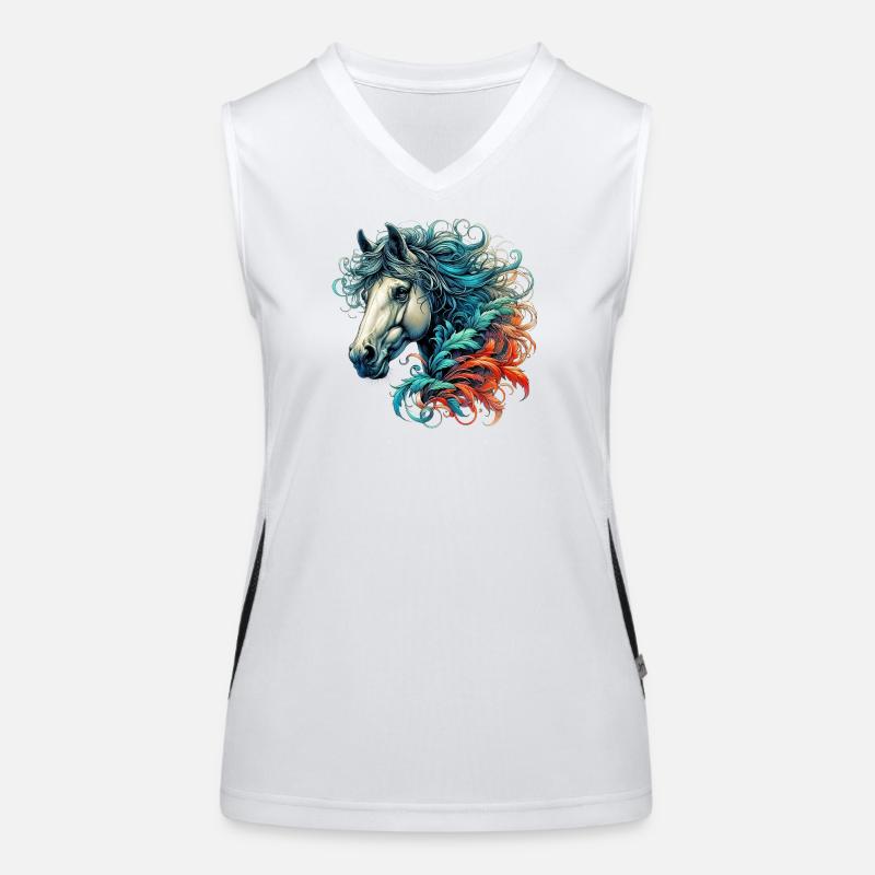 Pferd Funktionelles Kontrast-Tank Top für Frauen