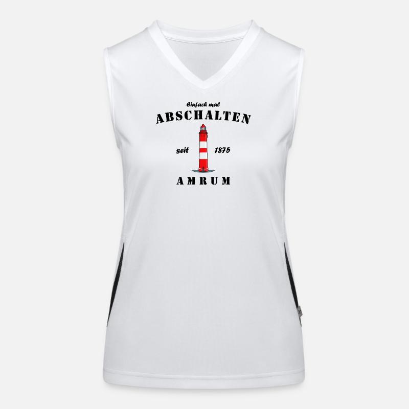 Lighthouse on Amrum, Just switch off Women's Functional Contrast Tank Top