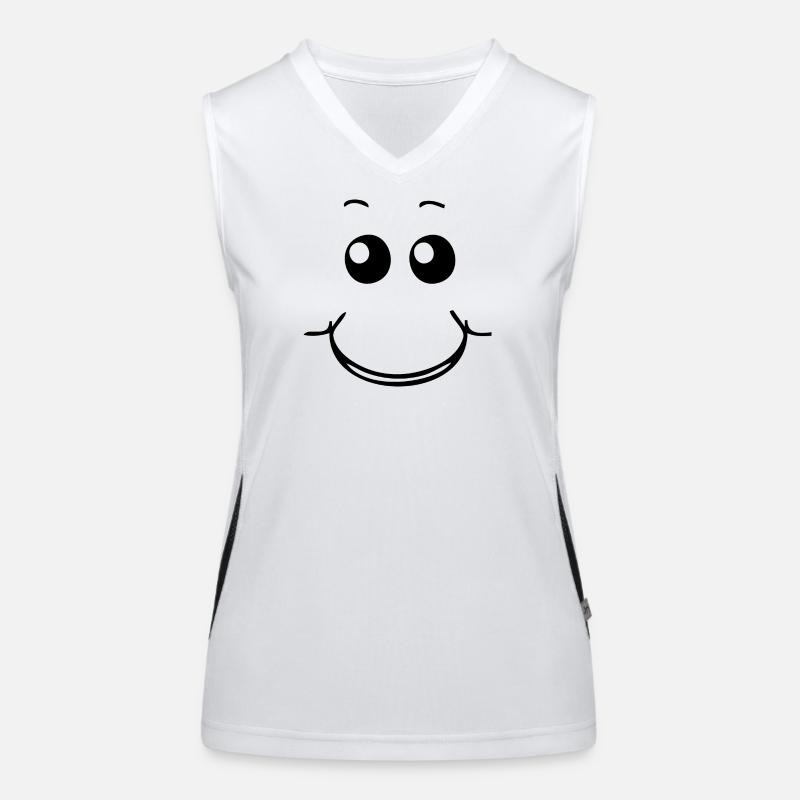 Smiling face Women's Functional Contrast Tank Top