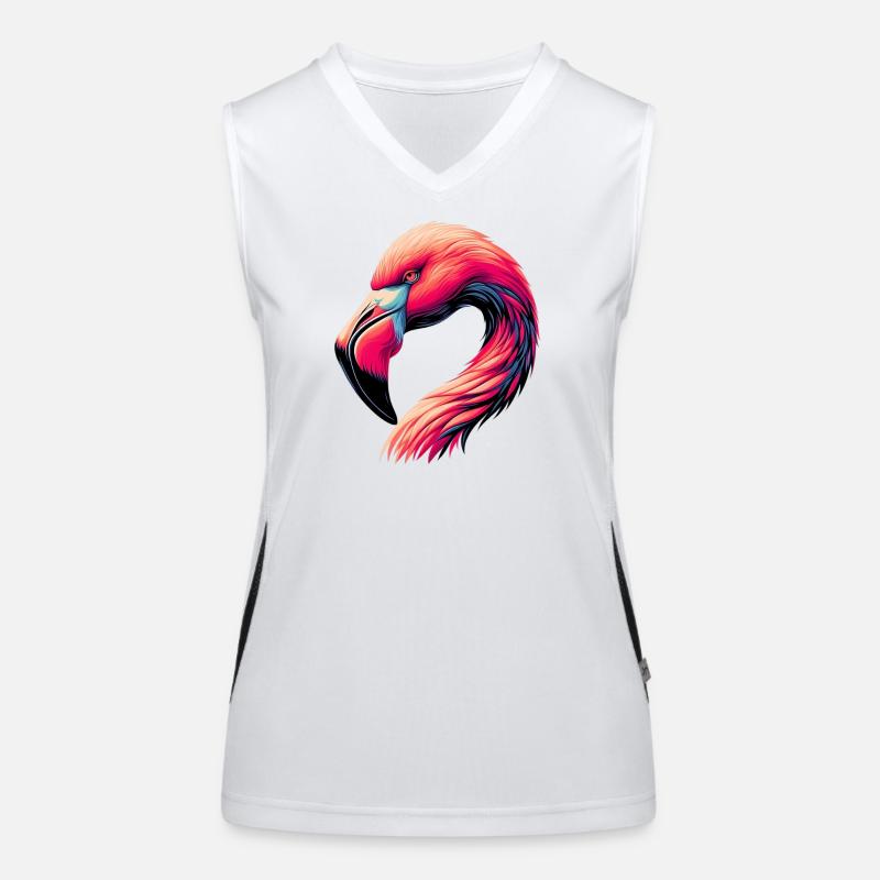 Flamingo Funktionelles Kontrast-Tank Top für Frauen