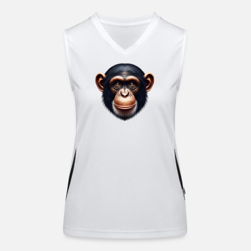 Singe chimpanzé Débardeur respirant contrasté Femme