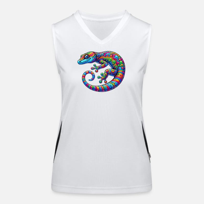 Gecko Funktionelles Kontrast-Tank Top für Frauen