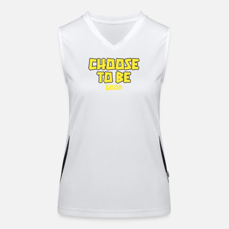 Entscheide dich dafür, gut zu sein Funktionelles Kontrast-Tank Top für Frauen
