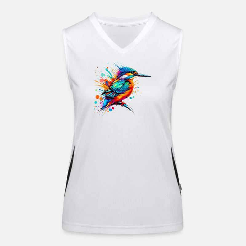 Eisvogel Funktionelles Kontrast-Tank Top für Frauen