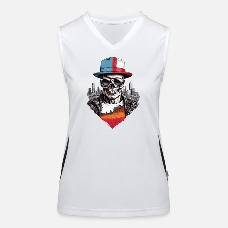 Crâne Débardeur respirant contrasté Femme