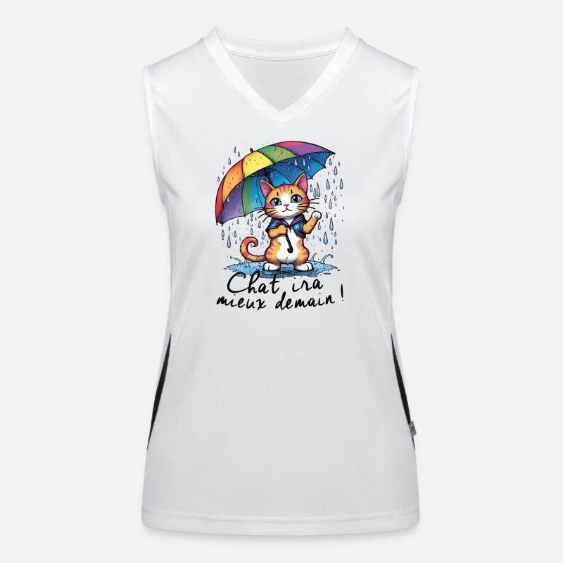 Der Katze wird es morgen besser gehen Funktionelles Kontrast-Tank Top für Frauen