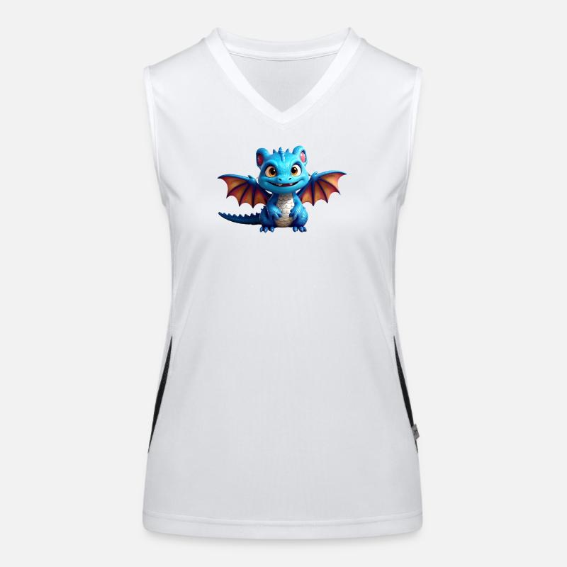 Kleiner Drache Funktionelles Kontrast-Tank Top für Frauen