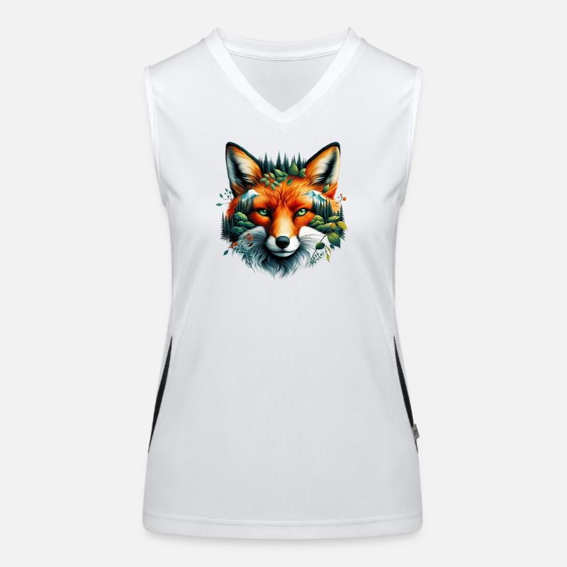 Fuchs Funktionelles Kontrast-Tank Top für Frauen