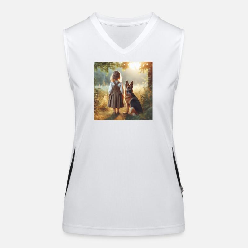 Deutscher Schäferhund Kunst Funktionelles Kontrast-Tank Top für Frauen
