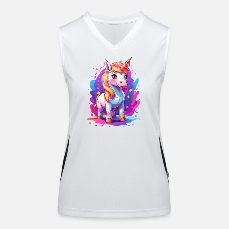 Süßes Einhorn Funktionelles Kontrast-Tank Top für Frauen