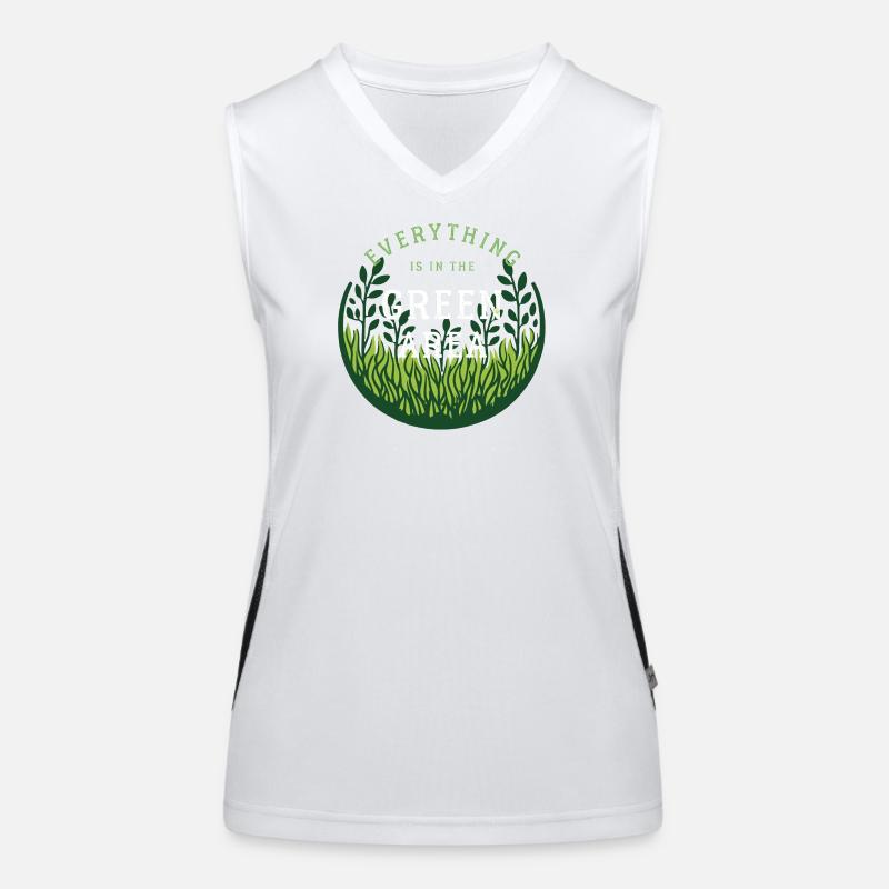 denglisch sprüche everything in the green area Funktionelles Kontrast-Tank Top für Frauen