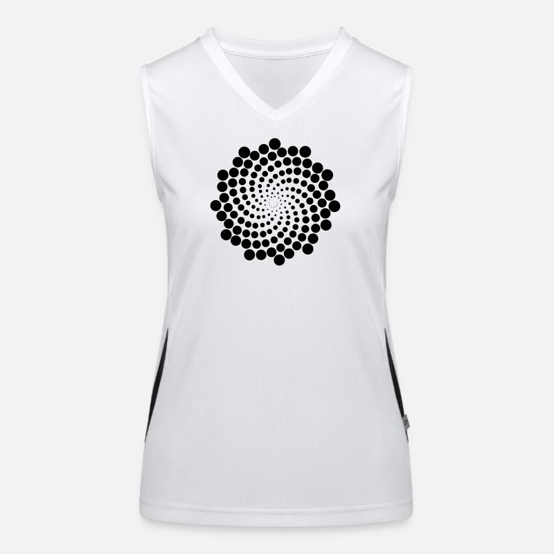 Swirl Point Spiral Women's Functional Contrast Tank Top