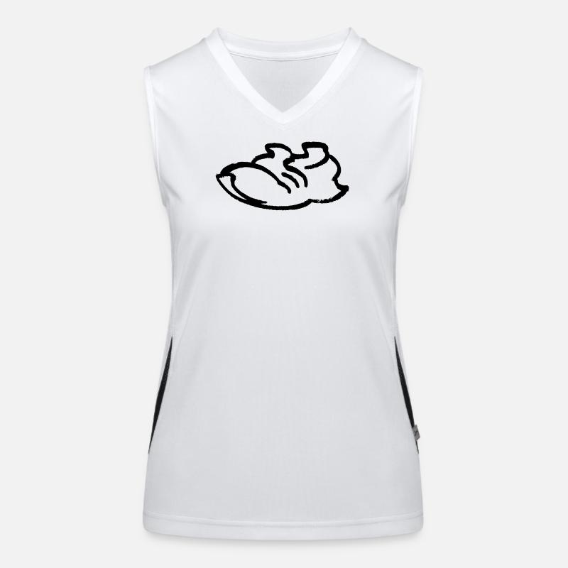 Running Shoe Contour - Women's Functional Contrast Tank Top - white/black