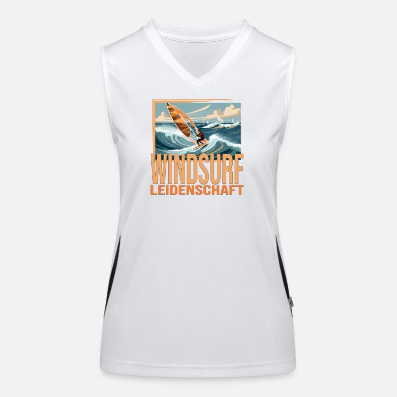 Windsurf Leidenschaft Funktionelles Kontrast-Tank Top für Frauen