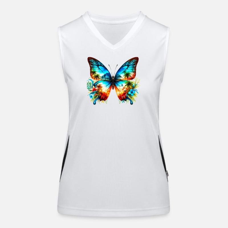 Papillon Débardeur respirant contrasté Femme