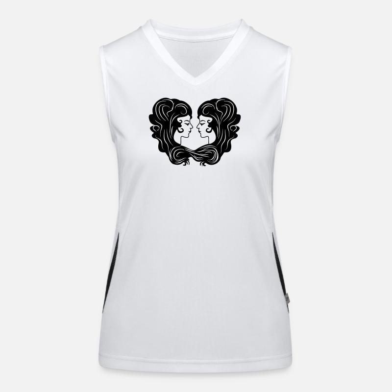 Sternzeichen-Bild Zwillinge Funktionelles Kontrast-Tank Top für Frauen
