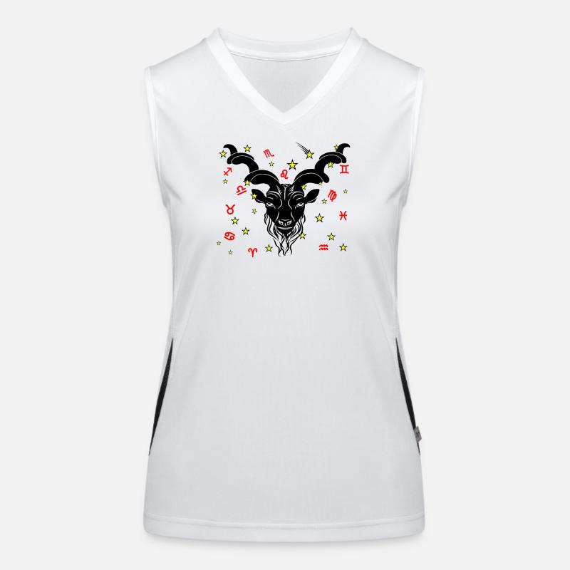 Sternzeichen Stern Logo Steinbock Funktionelles Kontrast-Tank Top für Frauen