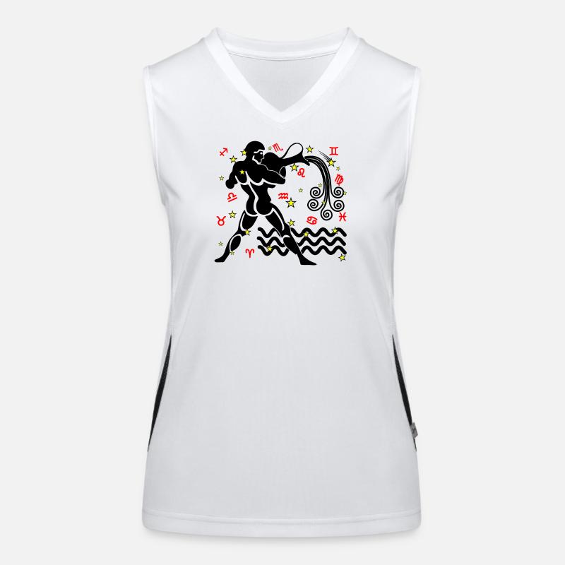 Sternzeichen Stern Logo Wassermann Funktionelles Kontrast-Tank Top für Frauen