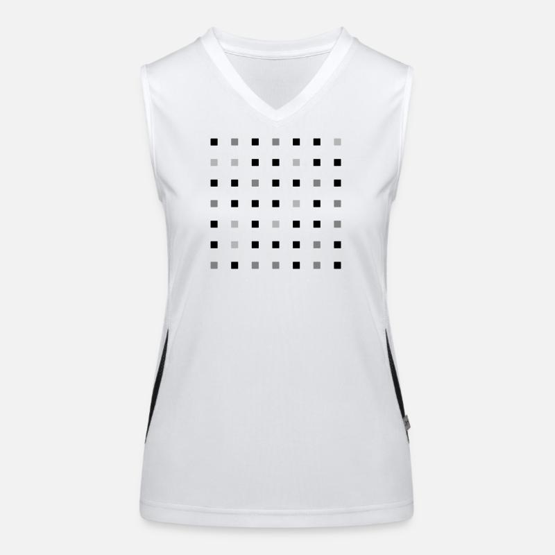 Square Grid Women's Functional Contrast Tank Top