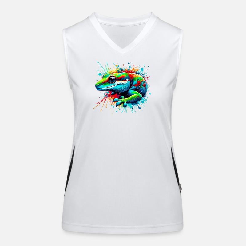Gecko Funktionelles Kontrast-Tank Top für Frauen