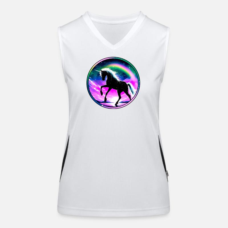Kraft des Einhorns Funktionelles Kontrast-Tank Top für Frauen