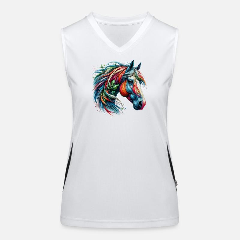 Cheval Débardeur respirant contrasté Femme
