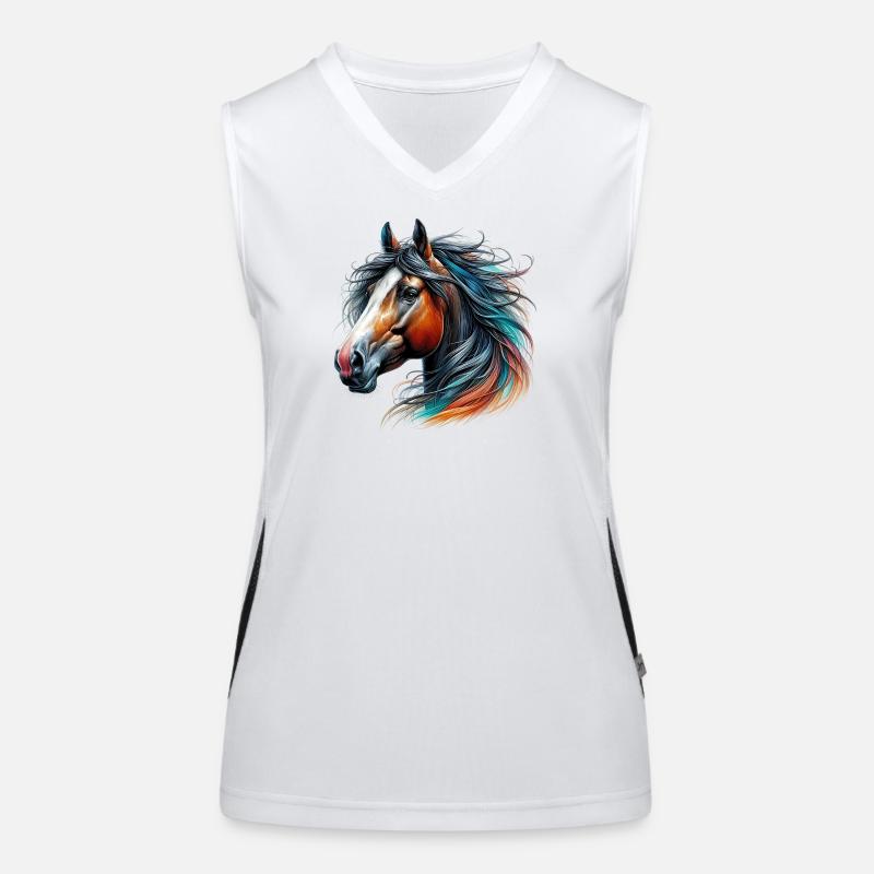 Cheval Débardeur respirant contrasté Femme
