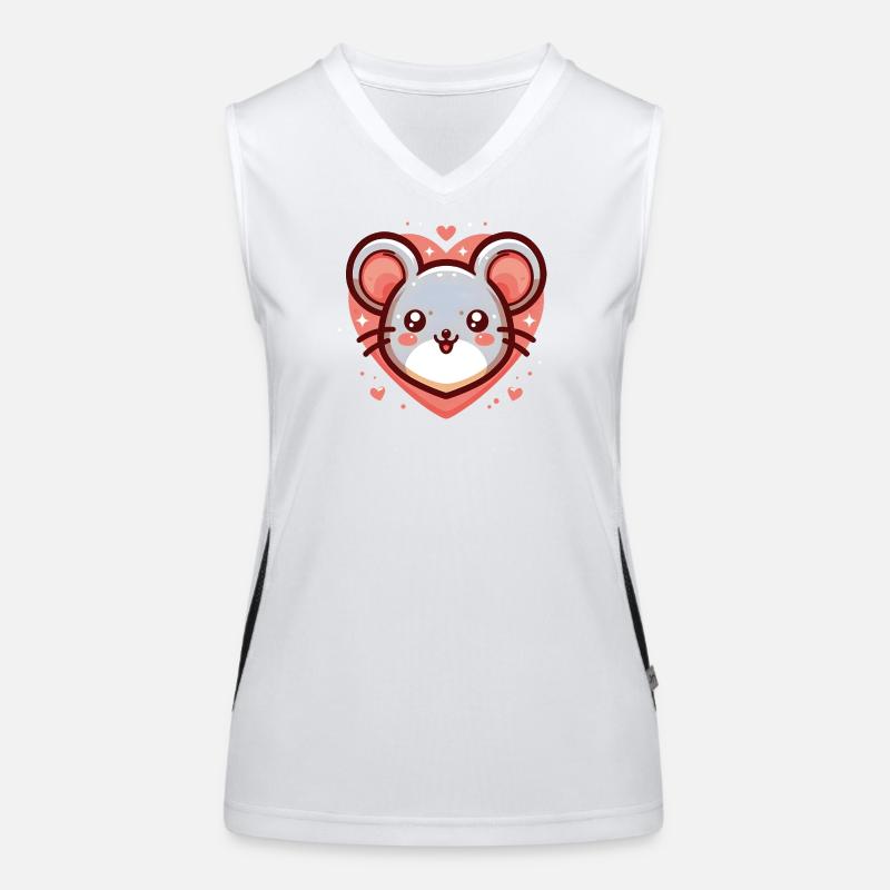 Coeur de souris Débardeur respirant contrasté Femme