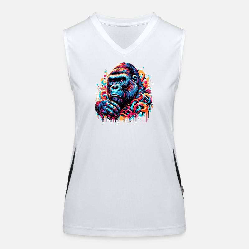Gorilla Funktionelles Kontrast-Tank Top für Frauen