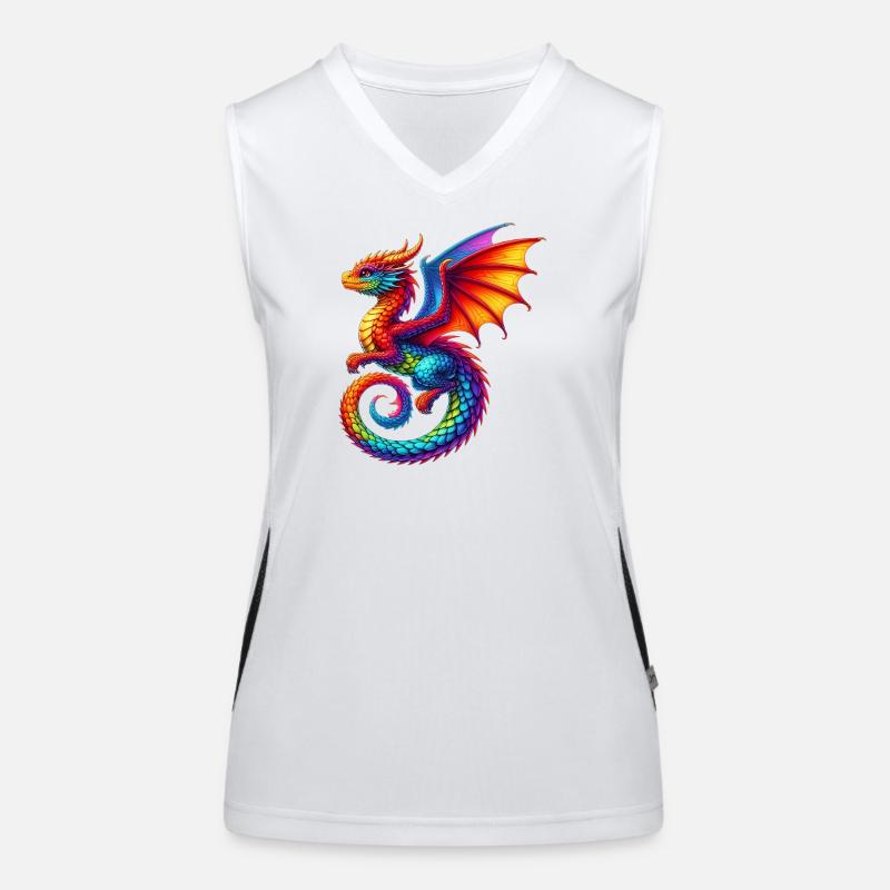 Drache Funktionelles Kontrast-Tank Top für Frauen