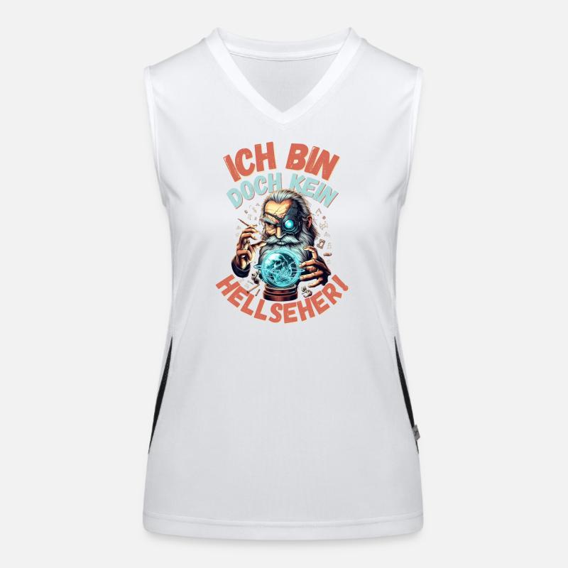 Bin doch kein Hellseher Funktionelles Kontrast-Tank Top für Frauen
