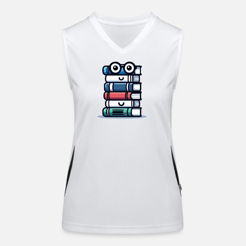 Book Buddy: The Literary Stack Women's Functional Contrast Tank Top