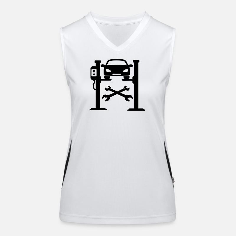 Car garage logo Women's Functional Contrast Tank Top