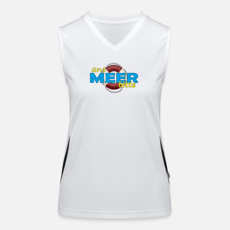ANS MEER BITTE Funktionelles Kontrast-Tank Top für Frauen